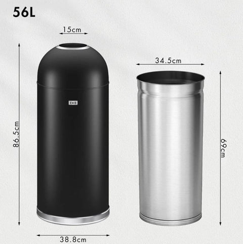 Eko Commercial Open Top Torpedo Litter Bin - 56 Litre