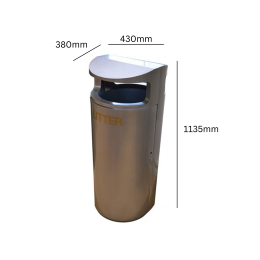 Torpedo External Litter Bin - 70 Litre