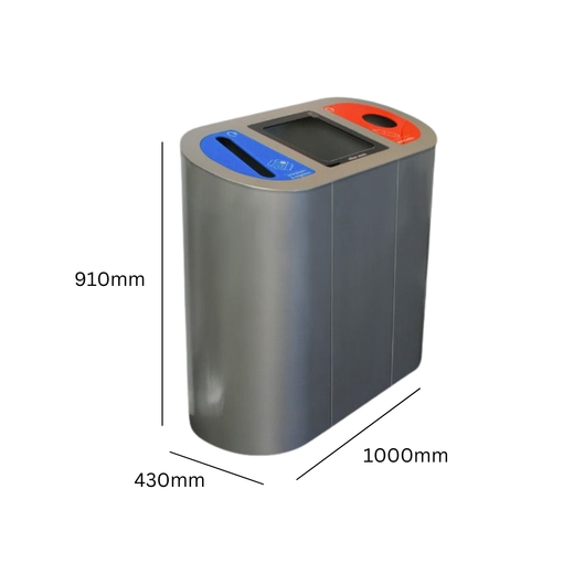 Torpedo Triple Recycling Unit with Graphics - 162 Litre