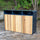 Neotour Triple Recycling Bin with Iroko Wood Panels - 336 Litres