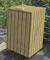 Large External Turin Wooden Litter Bin - 160 Litre
