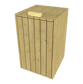 Large External Turin Wooden Litter Bin - 160 Litre