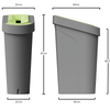 Smart Recycling Bin with Optional Lid Insert - 70 Litre
