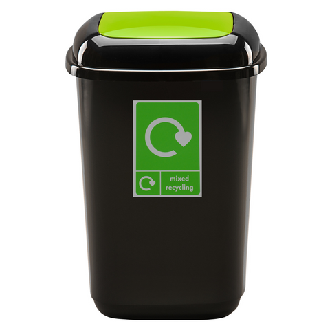 Plastic Push Lid 28 litre Recycling Bin