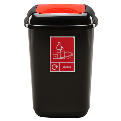 Plastic Push Lid 28 litre Recycling Bin