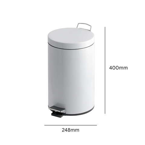White Pedal Operated Bin - Available in 3 sizes