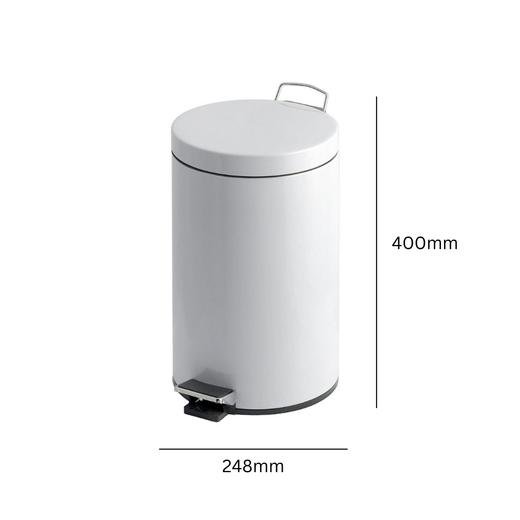 White Pedal Operated Bin - Available in 3 sizes