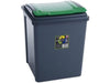 Recycling Bin with Coloured Lid and Choice of Sticker - 50 Litre