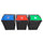 Recycling Bin with Coloured Lid and Choice of Sticker - 50 Litre