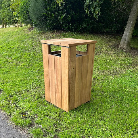 Iroko Hardwood Bin - 98 Litre