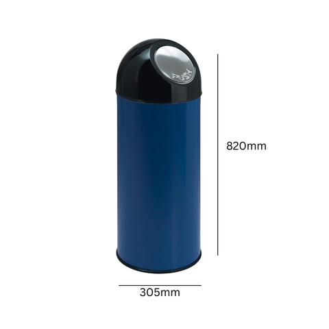 Stainless Steel Waste Bin with Liner - 55 Litre
