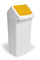 Contemporary White Swing Lid Recycling Bin - 40 Litre