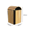 Slatted Anti Vandal Wooden Litter Bin - 112 Litre
