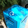 Top view of the 112-Litre Recycling Bin with easy-to-spot graphics for clear recycling.