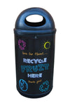 Colourful Blackboard Recycling Bin - 130 Litre