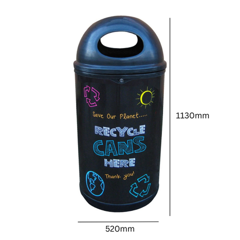 Colourful Blackboard Recycling Bin - 130 Litre