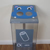 Box Cycle Novelty Hippo Cans Recycling Bin - 60 Litre