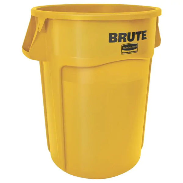 166 Litre container in yellow, tapered design and large opening complete with carrying handles to either side