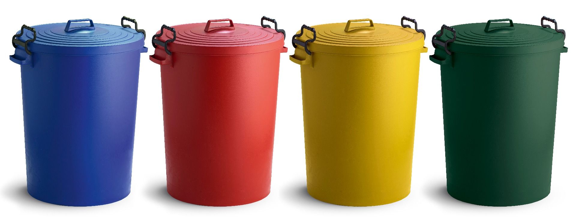 Coloured 110 Litre Outdoor Dustbin with Lockable Lid
