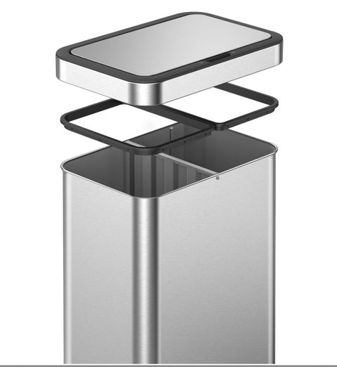 Econova 2 Compartment Kitchen Sensor Recycling Bin - 2 x 35 Litre