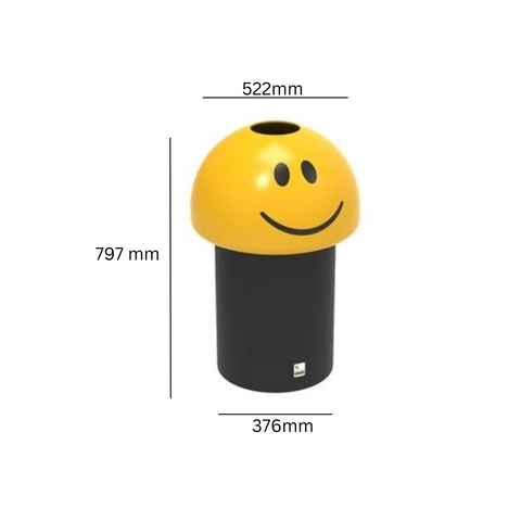 Emoji Style Litter Bin - 60 Litre
