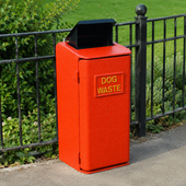 Glass Fibre Dog Waste Bin with Chute - Available in 2 Sizes