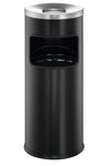 Freestanding Metal Waste bin with Self Extinguishing Ashtray