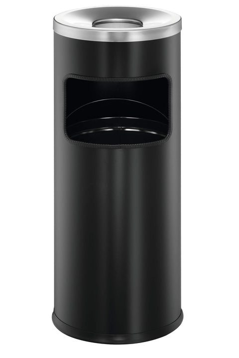 Freestanding Metal Waste bin with Self Extinguishing Ashtray