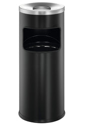 Freestanding Metal Waste bin with Self Extinguishing Ashtray
