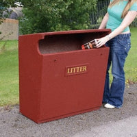 Fire Retardant Reinforced Semi Open Litter Bin - 154 Litre