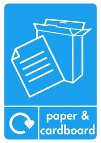 A5 Paper & Cardboard Recycling Sticker