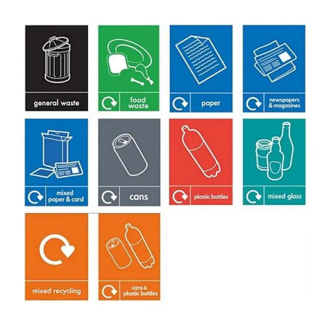 Lute Double Stream Recycling Bin - 160 Litre