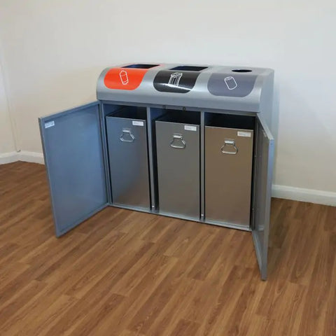 Lute Triple Stream Recycling Bin - 240 Litre