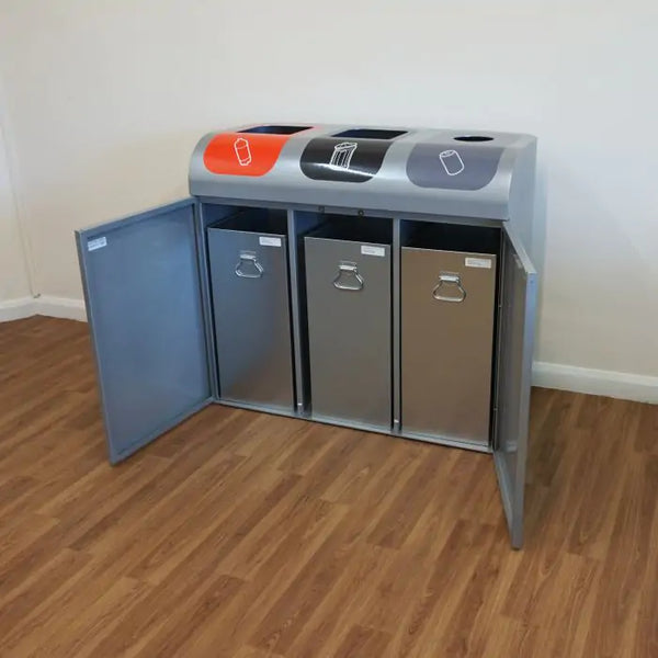 Lute Triple Stream Recycling Bin - 240 Litre
