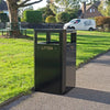 Heavy Duty Outdoor Steel Litter Bin -112 Litre