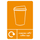 A5 Bilingual Coffee Cups Recycling Sticker