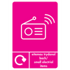 A5 Bilingual Small Electrical Items Recycling Sticker