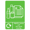 A5 Bilingual Dry Mixed Recycling Sticker