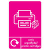A5 Bilingual Printer Cartridges Recycling Sticker