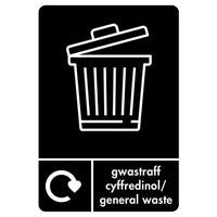 A5 Bilingual General Waste Sticker