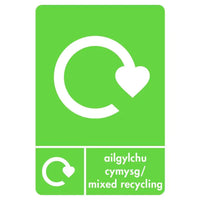 A5 Bilingual Mixed Recycling Sticker