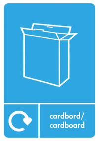 A5 Bilingual Cardboard Recycling Sticker