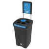 Blue Paper Cup Recycling Bin With Signage