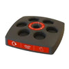Plastic Cup Recycling Lid with Red Signage on Front and Middle