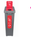 Slim Profile Recycling Bin with Integrated Signage - 70 Litre