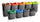 Open Top Recycling Bin with Coloured Lids and Stickers - 50 Litre
