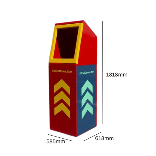 Roadside Litter Bin - 140 Litre