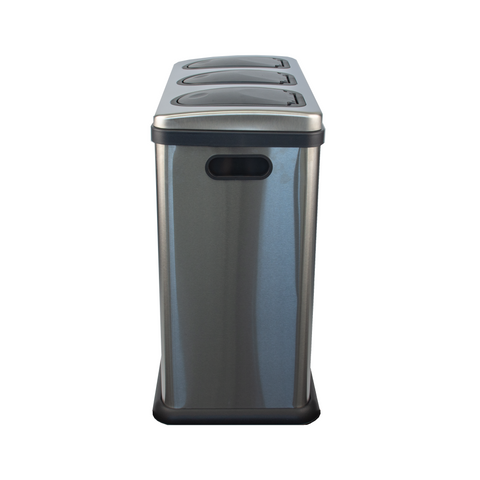 Push Lid Triple Recycling Bin - 3 x 20L