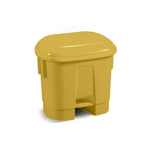 30 litre capacity yellow pedal bin with a lightweight durable construction.
