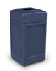 140 Litre square litterbin with top aperture in navy